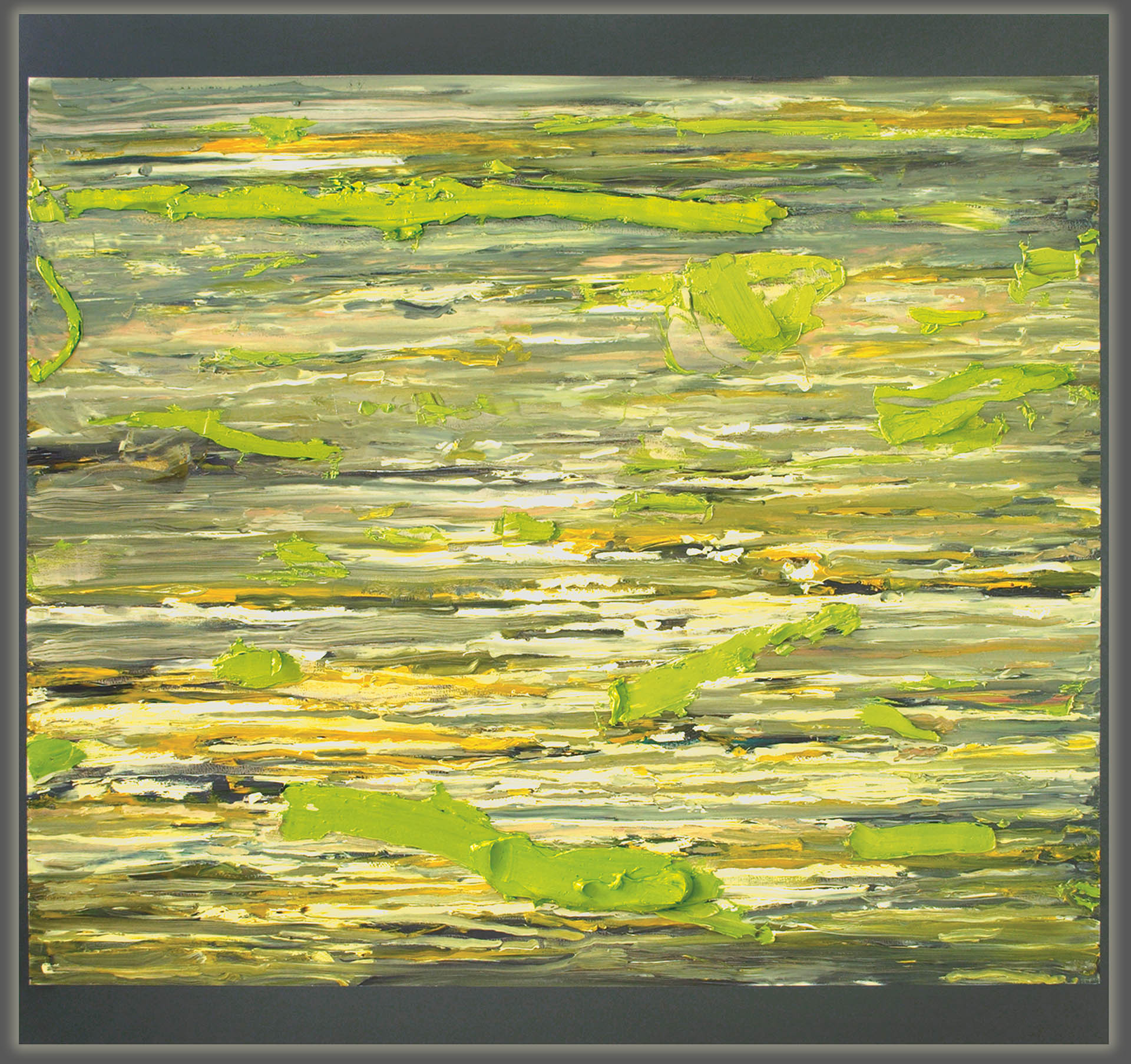 image of untitled painting installation in the solo exhibition: Green City II